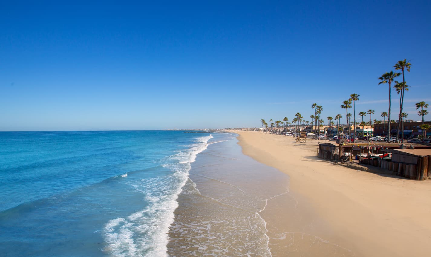 Surfing around Newport Beach, California