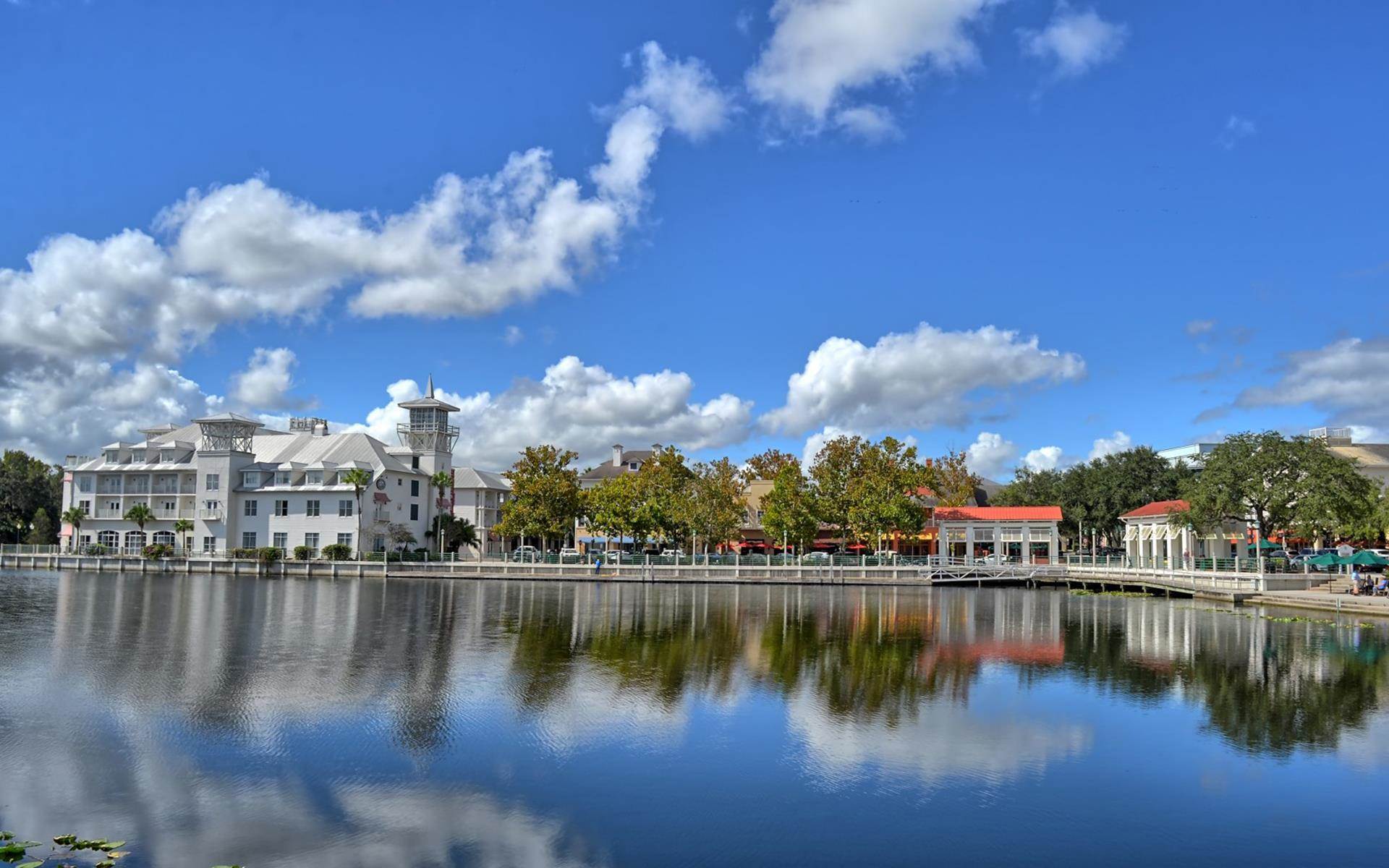 Walking around Celebration, Florida during the annual car show!