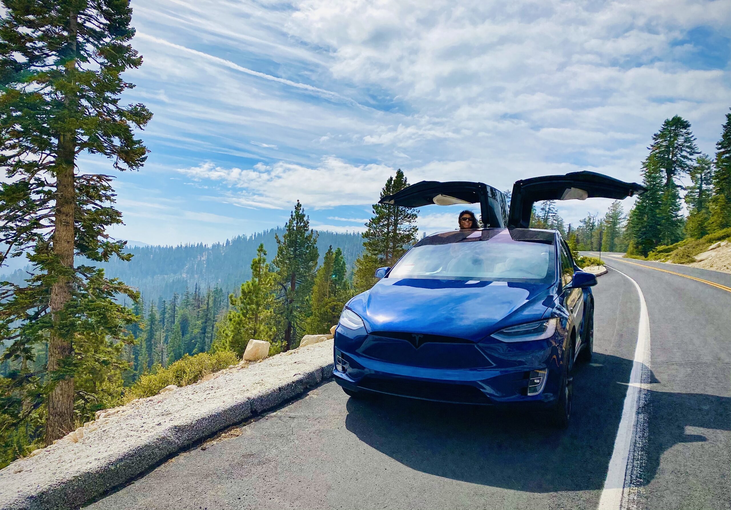 Driving through Yosemite National Park